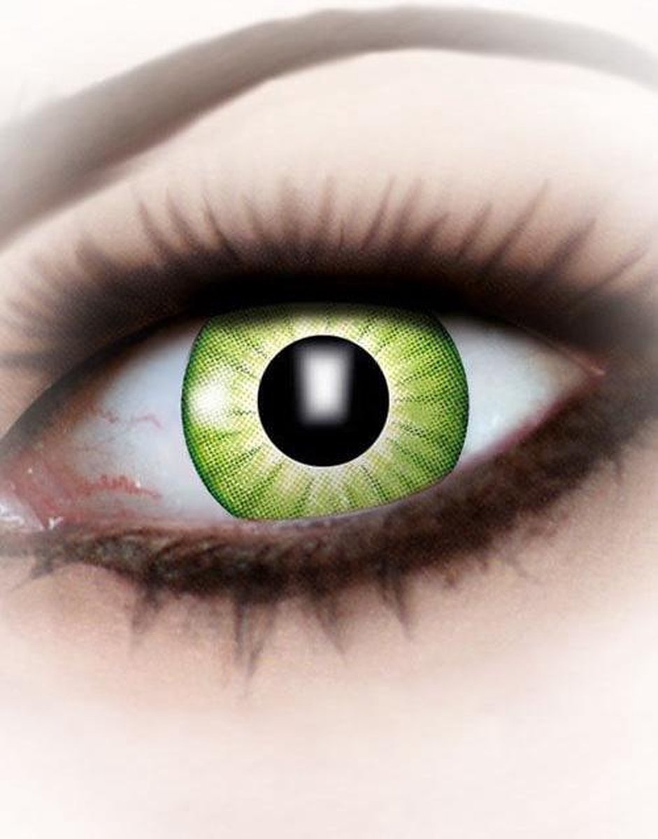 ZOELIBAT - Groene electro contactlenzen voor volwassenen - Schmink > Lenzen